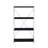 Tennos Black & Chrome Finish Bookshelf-831416455