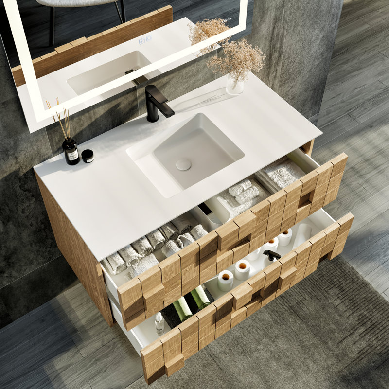 Ayaan 36" Wall-Mounted Single Bathroom Vanity Set