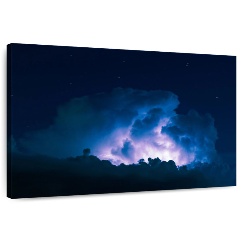 Alvord Lightening At Night, 30" H x 45" W