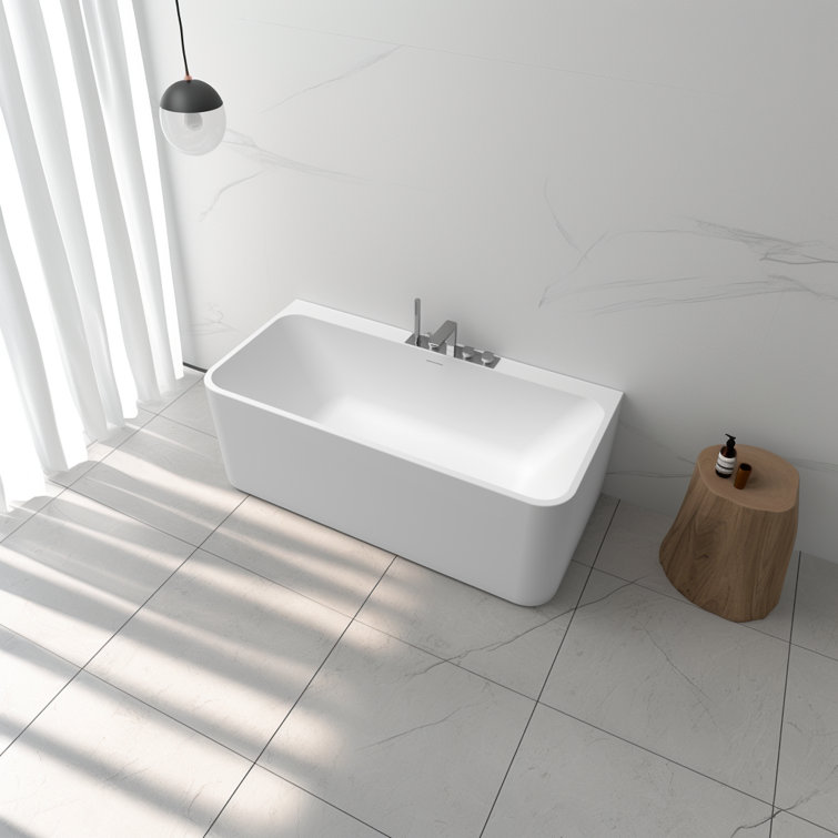 55'' X 29.5'' Freestanding Solid Surface Bathtub