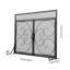 2 Double Door Iron Fireplace Door