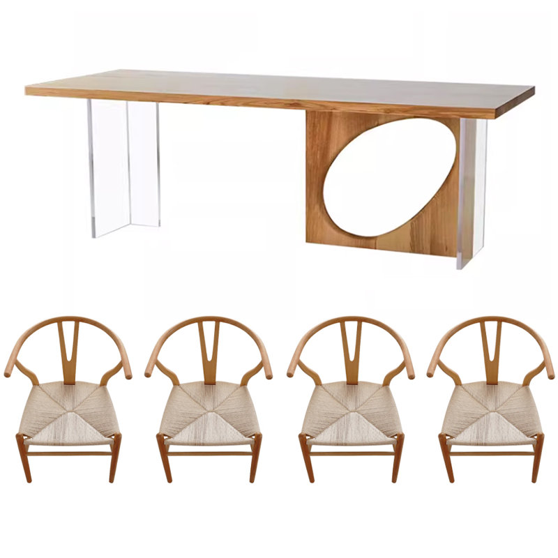 Ensemble de salle à manger rectangulaire, H 29,52 po x L 86,61 po x l 33,46 po