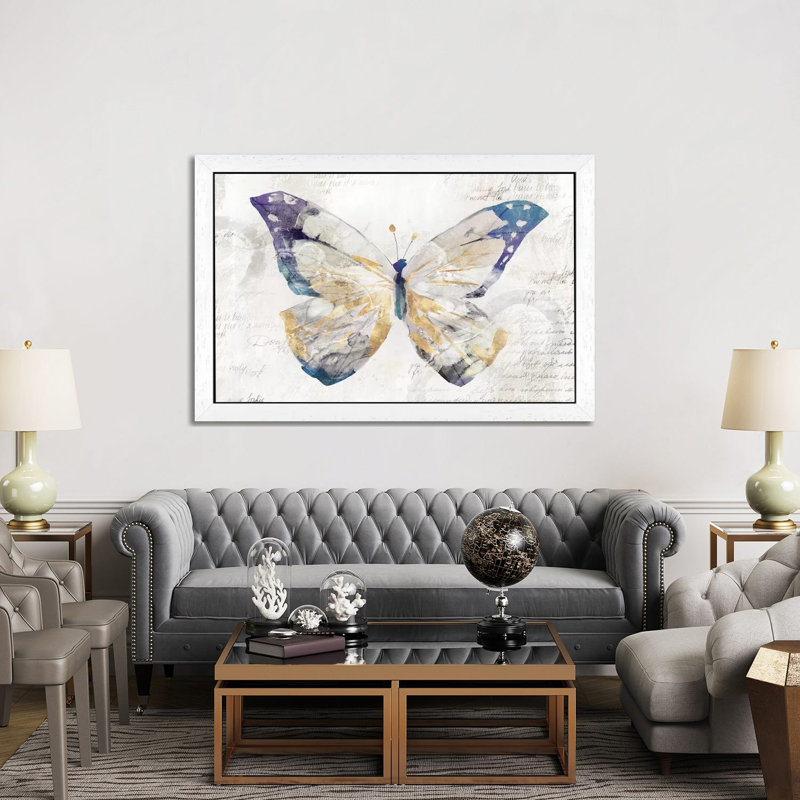 Butterfly Effect I by Isabelle Z - Giclee Art Print on Canvas, White Framed, 152.5 cm H x 101.5 cm W