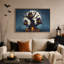 «Spooky Treehouse Under Full Moon With Pumpkins», art mural sur toile d'Halloween-1133109302