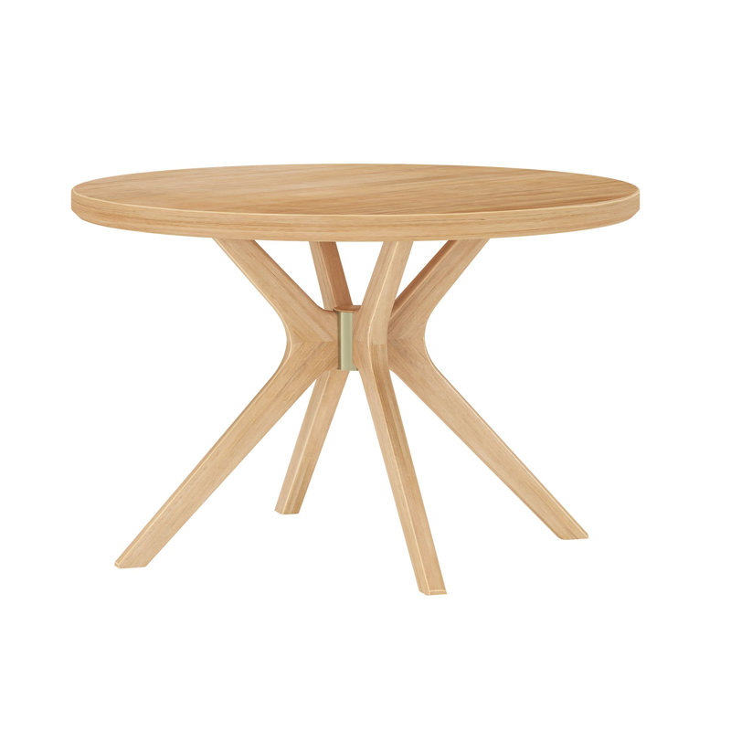 Muhsina Cross Leg Round Dining Table (47in x 47in / 1194mm x 1194mm), 30"H x 47"L x 47"W, Blonde