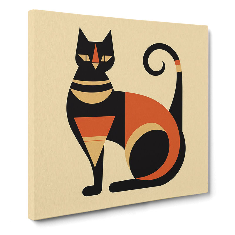 Egyptian Cat Bauhaus - Wrapped Canvas