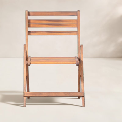 Rosetta Foldable Acacia Patio Side Chair