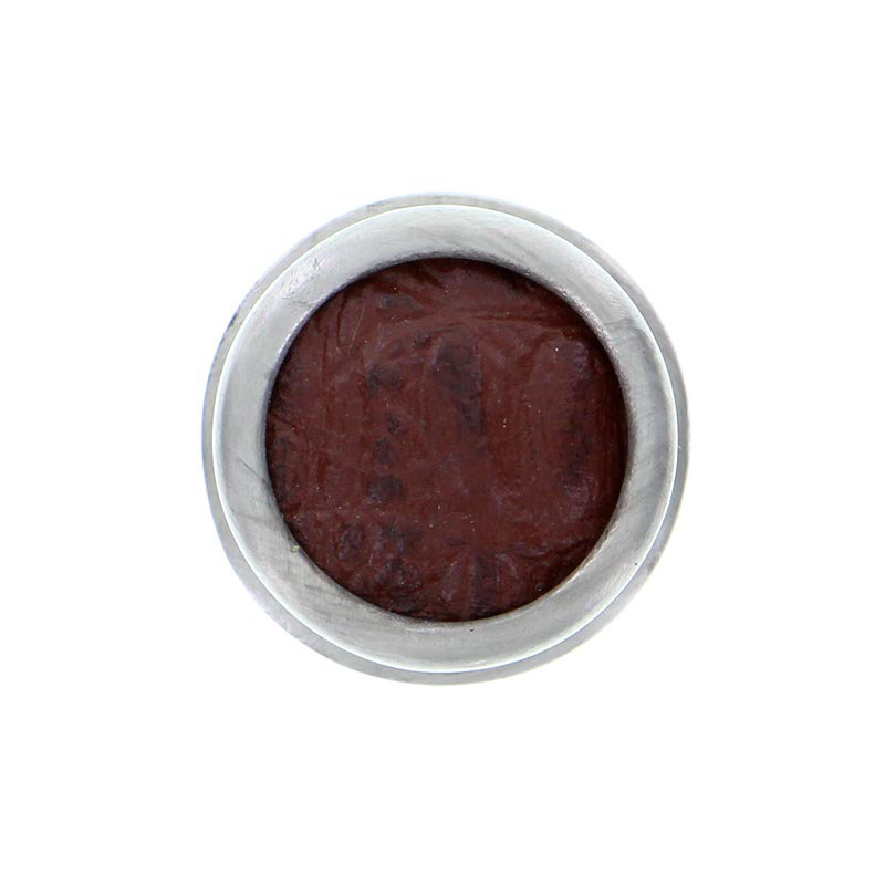 Equestre Round Knob, 1" L x 1" W x 1" P, Antique Nickel, Black Pear
