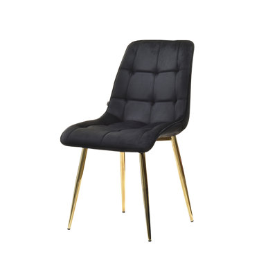 Alantae 121.9cm H Tufted Polyester Blend Upholstered Metal Side Chair