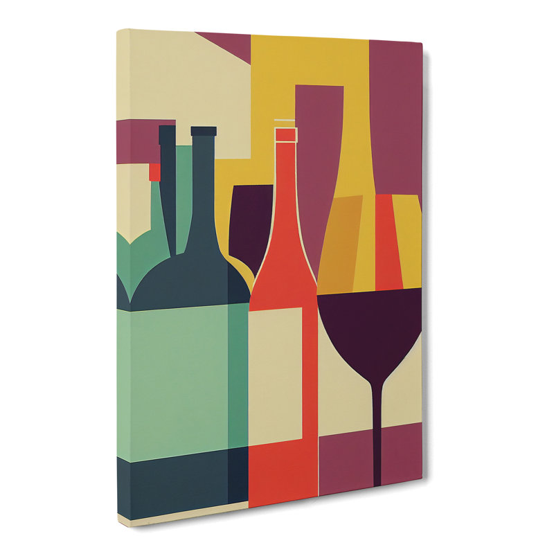 Wickstrom Retro Wine Art Vol.1 - Wrapped Canvas, 60cm H x 40cm W
