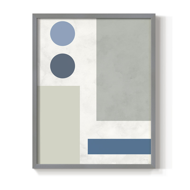 Étoiles alignées I, reproduction encadrée - bois massif, Gris, H 10 po x l 8 po