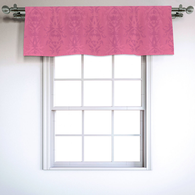 Sateen Damask Ruffled Window Valance