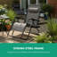 ROYALFORD Zero Gravity Chair | Folding Reclining Garden Chair with Cup Holder, Phone Tray & Adjustable Headrest | Breathable Textilene Fabric Steel Frame Outdoor Patio Sun Lounger Support 120kg-126691404-126691406