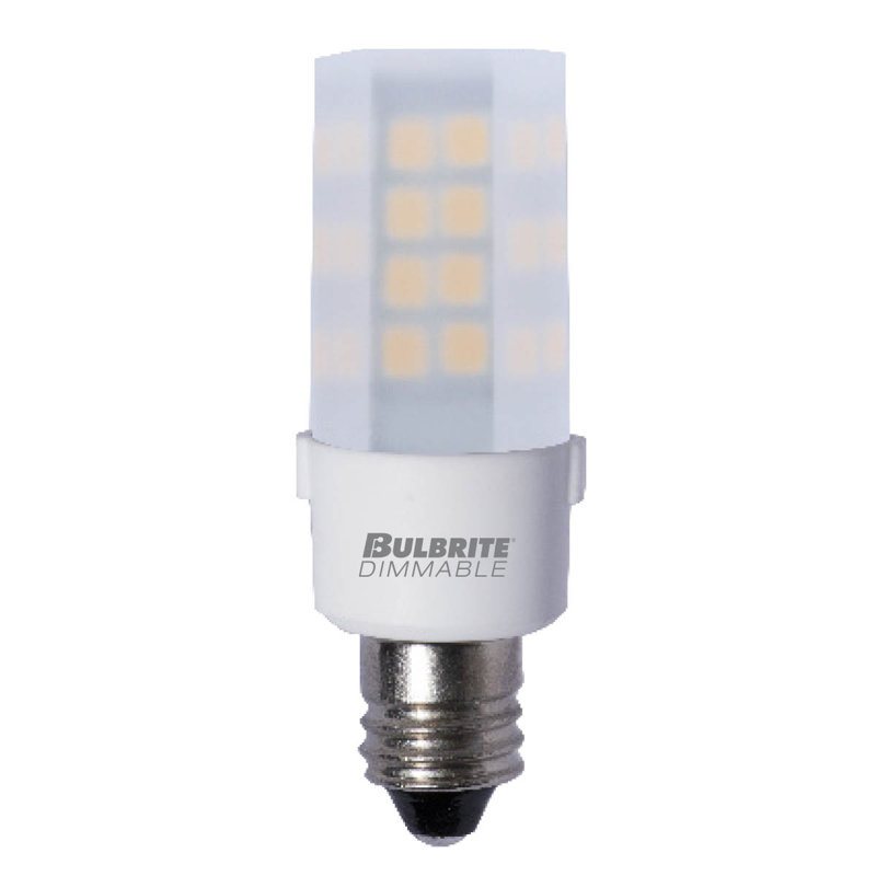 Équivalent 35 watts, DEL T4, ampoule à intensité variable, base blanc chaud, E12 / culot de type candélabre, 2700 K