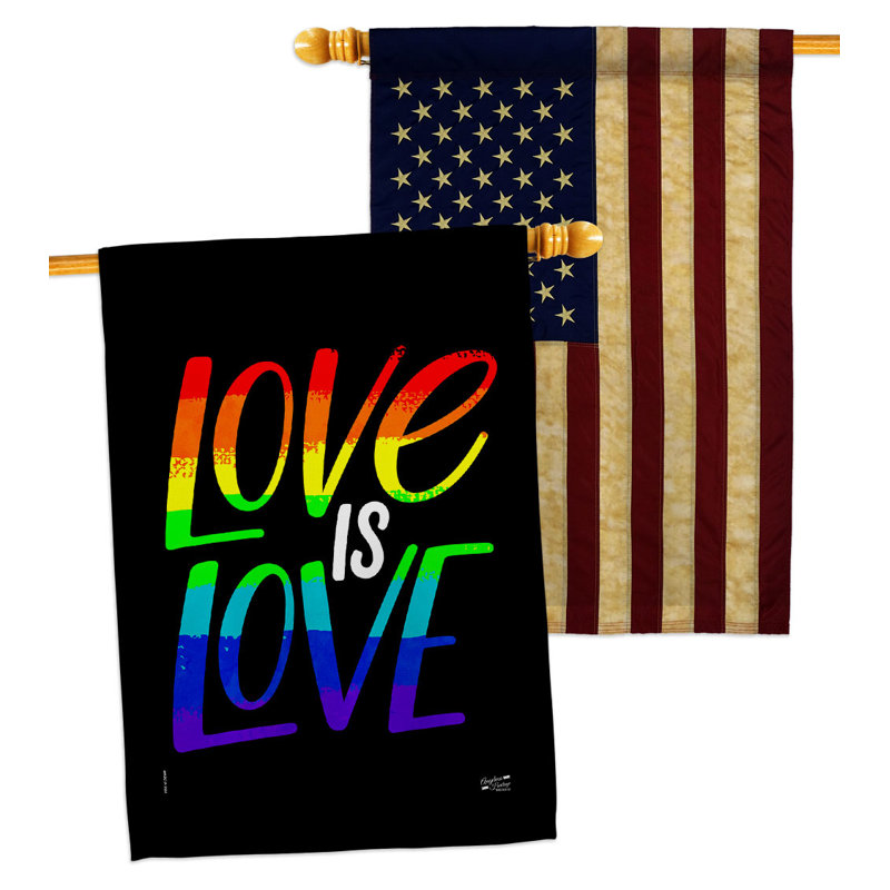 Drapeau de maison à 2 côtés en polyester / mélange de polyester 40 x 28 po