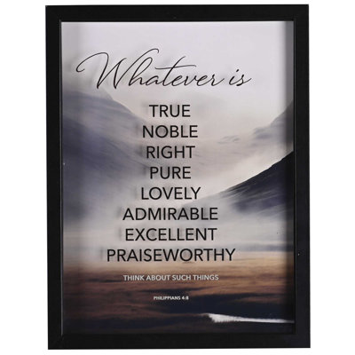 Framed Wall Art Whatever Is True Mist