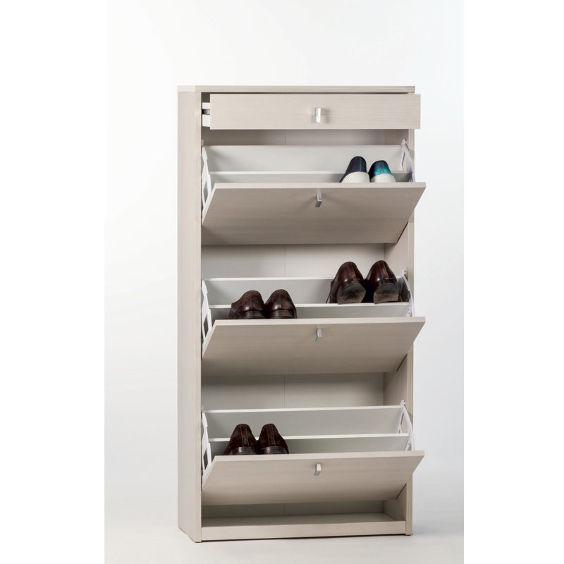 15 Pair Shoe Storage Cabinet, Clear Pine