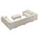 8 - Piece Velvet Upholstered Sectional Modular Sofa Oversized Livingroom U shaped Corner Sofa with Storage Ottoman