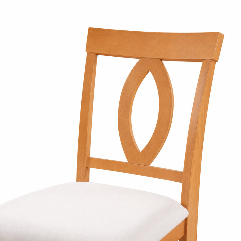 Chaises de salle à manger rembourrées Comfort, ensemble moderne en bois d'hévéa pour petite cuisine