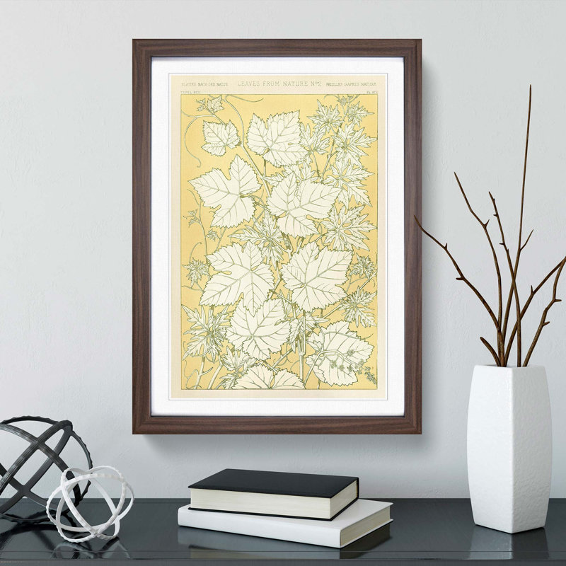 Leaves from Nature No. 2 by Owen Jones - Picture Frame Painting Print, 36cm H x 27cm W x 2cm D, Walnut Framed