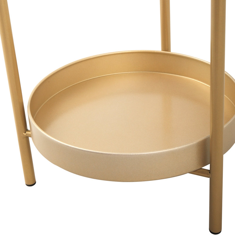 Support moderne pour 2 plantes pliable en métal doré, pour usages intérieurs et extérieurs multiples Support, finition et rangement en métal