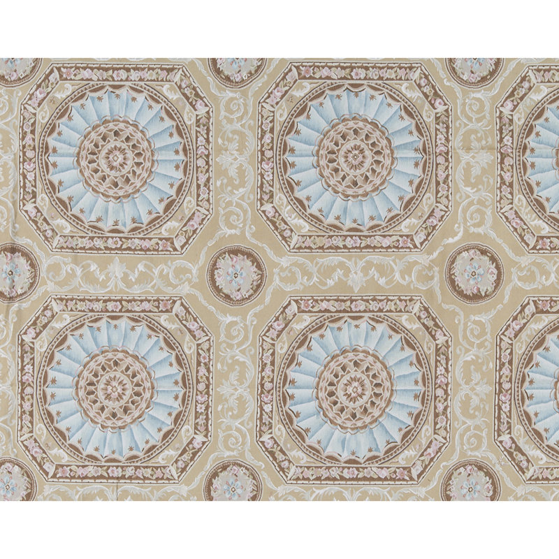 Hand-Knotted High-Quality Gold and Brown Area Rug