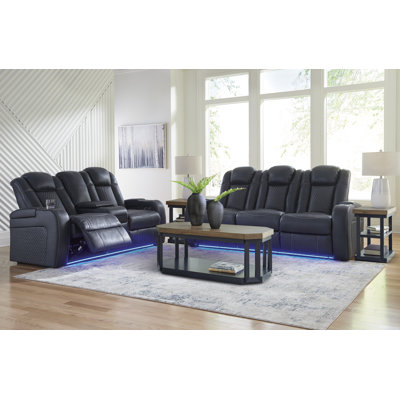 Fyne-Dyme Power Reclining Sofa and Loveseat