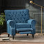 Fauteuil en tissu de style classique
