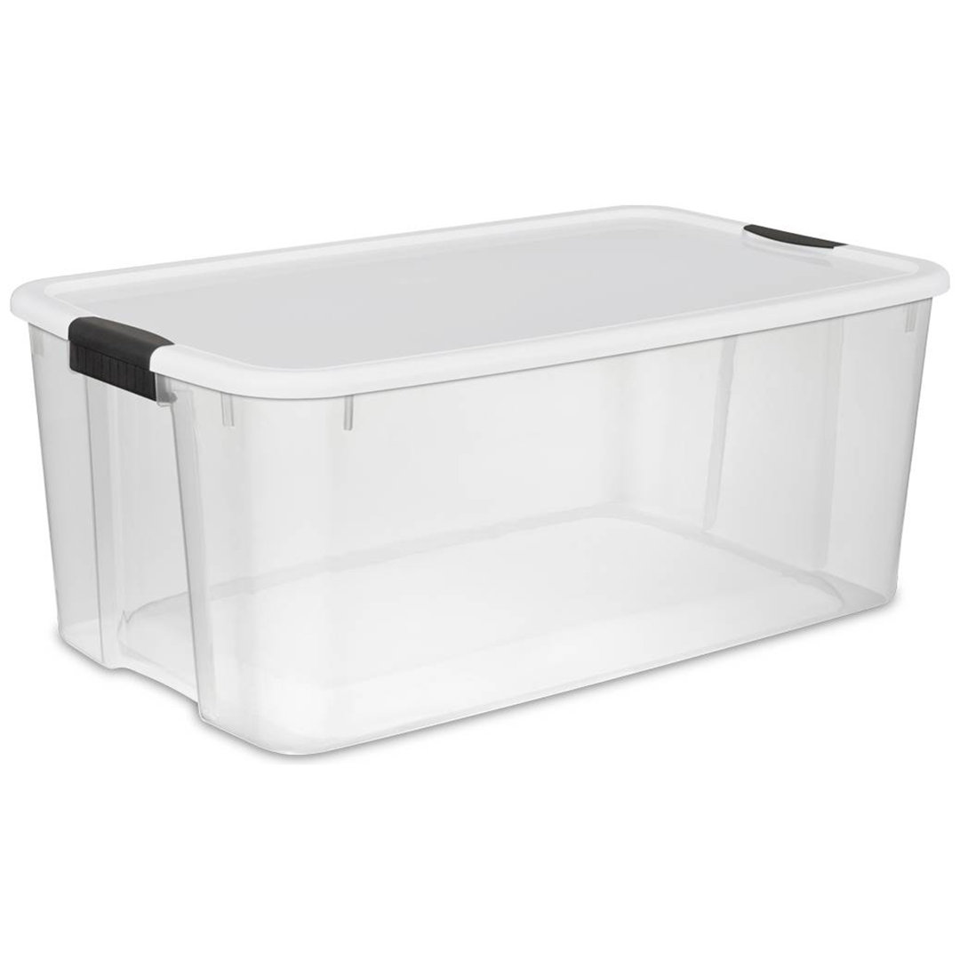 Sterilite 116 Qt Clear Storage Tote, 4 Pack, & 70 Qt Clear Storage Tote, 4 Pack (Set of 8) Sterilite