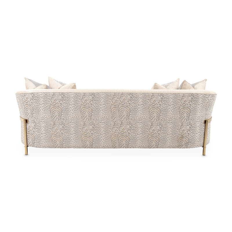Lisbon 98'' Chenille Round Arm Sofa, Opal Chenille