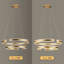 Gianni - Lustre LED à anneaux fendus de 31,5 pouces de large, couleur champagne brossé, acrylique 92 W 3000 K, luminaire suspendu moderne à intensité variable pour salon et îlot de cuisine