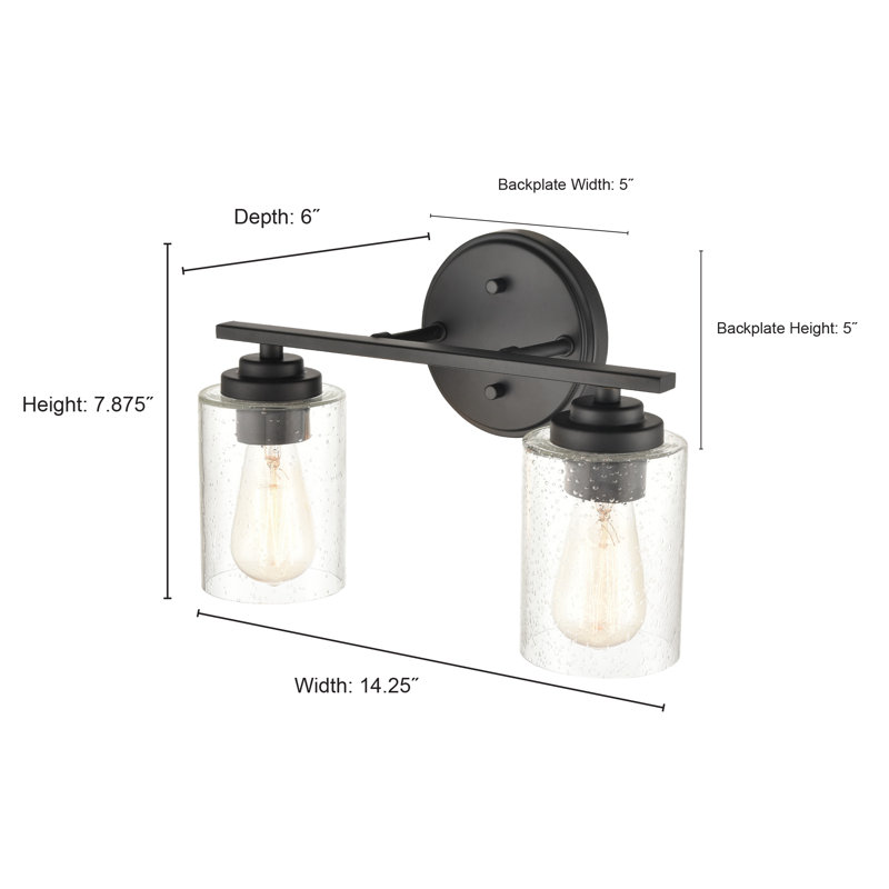 Crain 2 - Light Dimmable Vanity Light, Satin Nickel