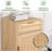 Rattan Nightstand Set Of 2 With Drawers