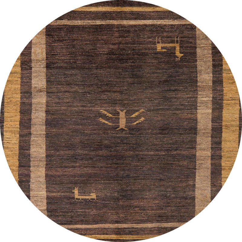 Tapis abstrait moderne 5259, Rond 6 pi
