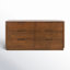 Commode double horizontale en bois d'hévéa à 6 tiroirs Tahani-1769863773