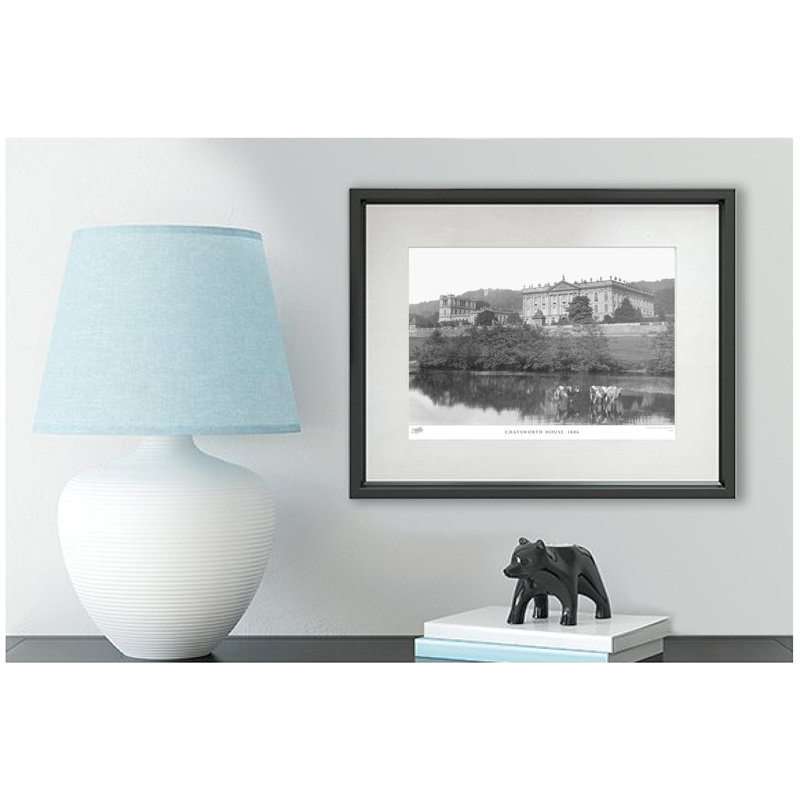 Chatsworth House, 1886 - Single Picture Frame Print, 45cm H x 60cm W x 2.3cm D