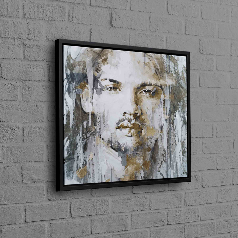 Print on Canvas, 80 cm H x 80 cm W, Framed Print without Mat, Black