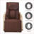 Recliner Rocking Chair with 6 Massage Modes, 5-Position Recline | Walnut Brown | Cotton Fabric