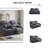 71.5" Dual Power Recliner Sofa With Storage & LED Lights – Frosted Leather, USB Ports & Cup Holders-875762264-875762267