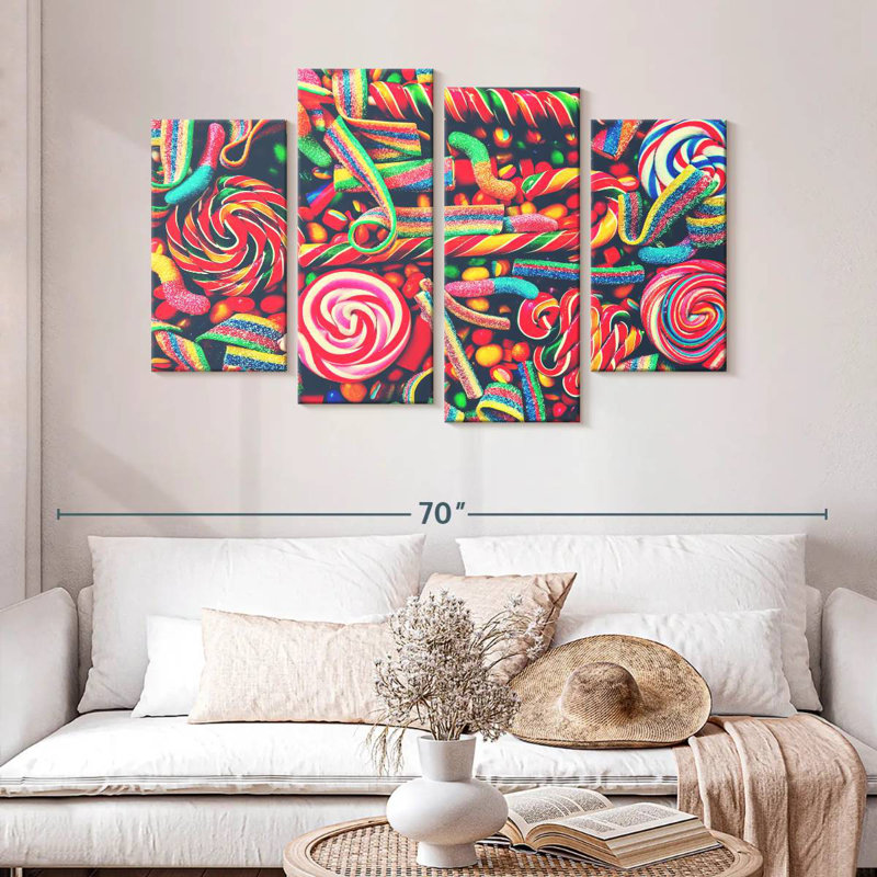Yarlin Sugary Candies, 32" H x 52" W