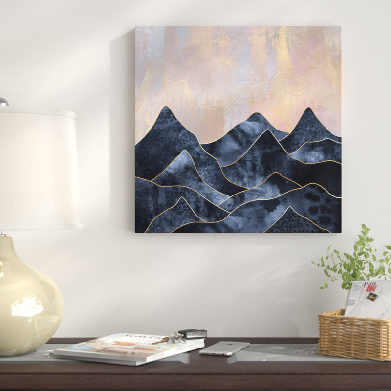 « mountainscape », impression sur toile, H 37 po x l 37 po x P 1,5 po, Pas de tapis, Toile tendue
