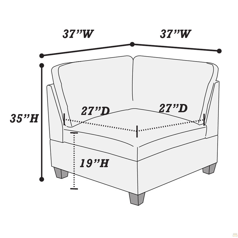 ENSEMBLE MODULAIRE - 2 pièces en gris