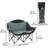 Double Camping Chair, Padded Camp Chair w/ Cup Holders, Black-111015166