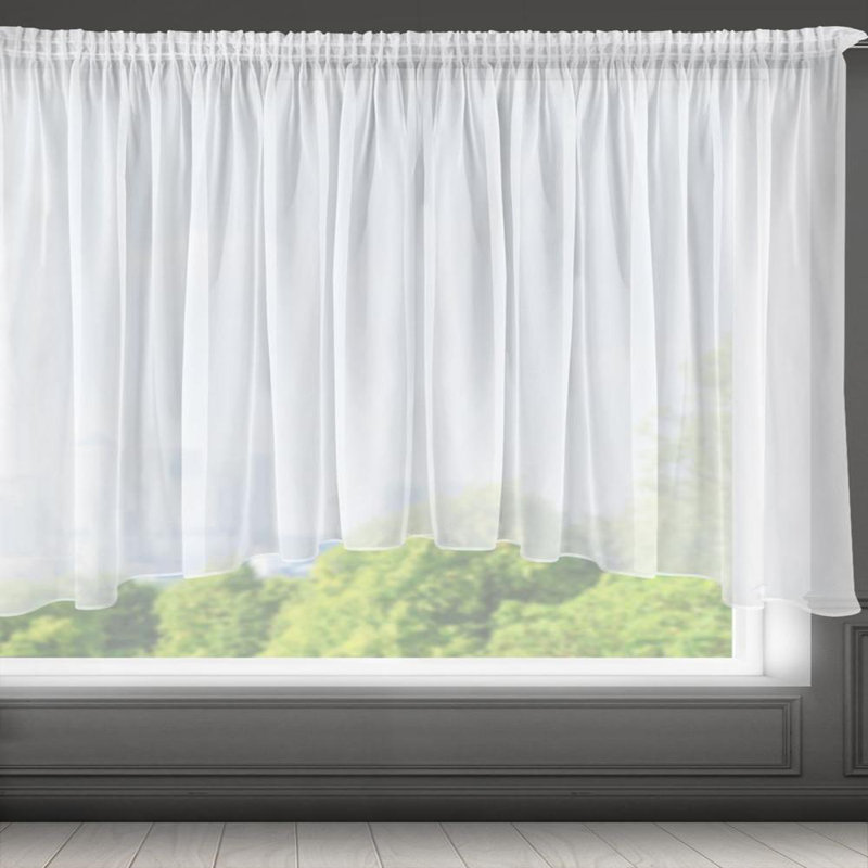 Solid Colour Tailored Window Pelmet, White