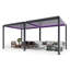 Pergola motorisée à persiennes en aluminium avec lumières DEL intégrées-130062239
