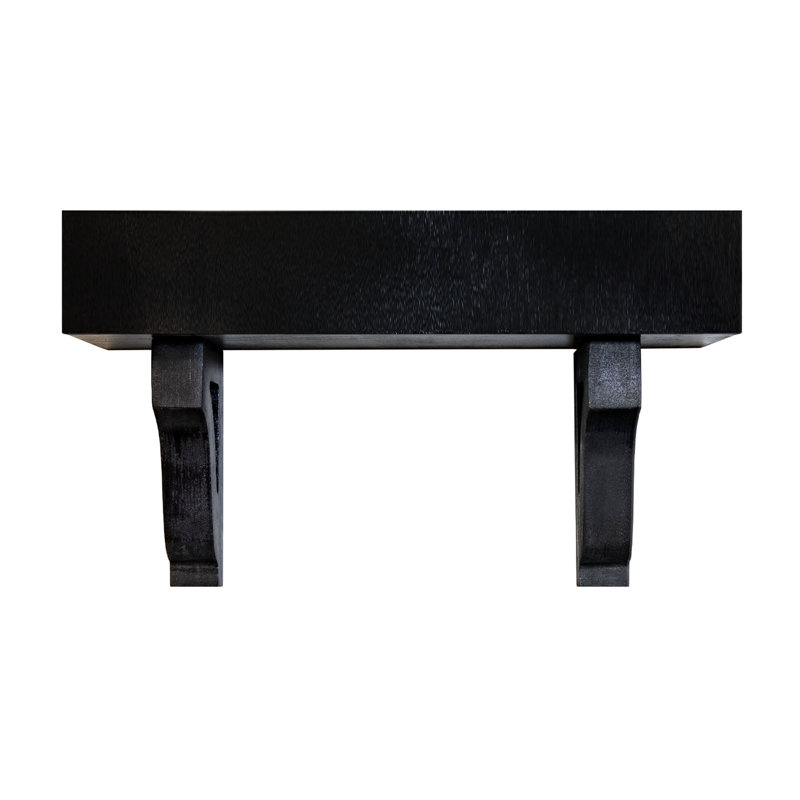 Tablettes flottantes en peuplier avec corbeaux, H 12 po x l 53 po x P 8 po