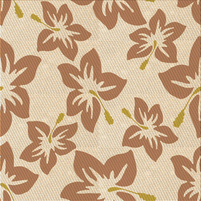Floral Indoor Rug, Square 6'