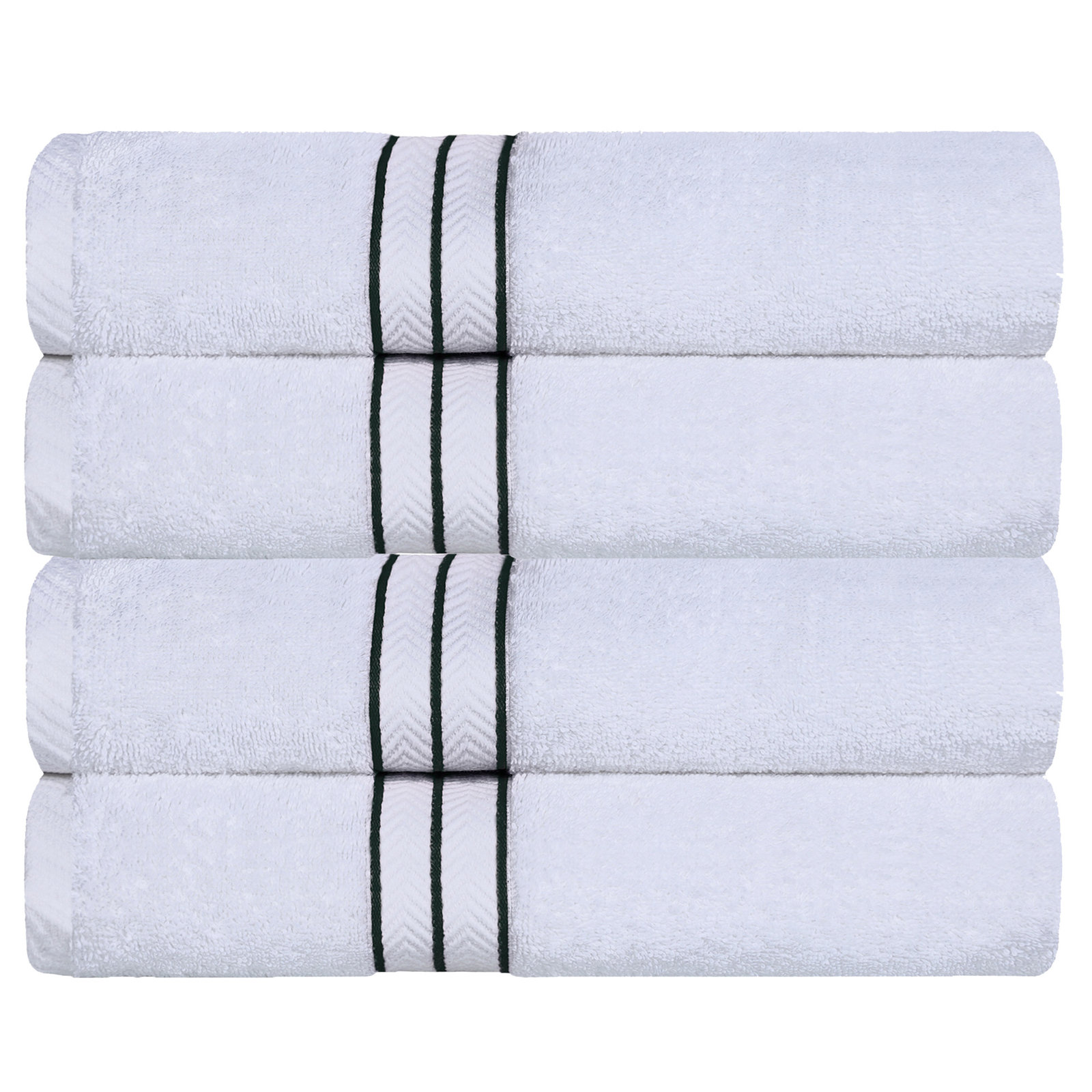 Josann Turkish Cotton Ultra-Plush Solid 4 Piece Bath Towel Set, Teal