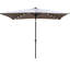 10X6.5Ft Outdoor Solar Led Umbrella. Canopy. Fade . Easy Lift & Tilt. 26 Bright . Black Pole. Medium Grey. Garden Enhancement 10Ft X 6.5Ft Rectangular Umbrella With Powder-Coated Steel Water Tilt-308925177