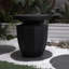 Table de bout décorative de jardin, H 20,3 po, moderne, robuste, robuste, en faux terrazzo, table d'appoint, table d'appoint, pour l'intérieur et l'extérieur